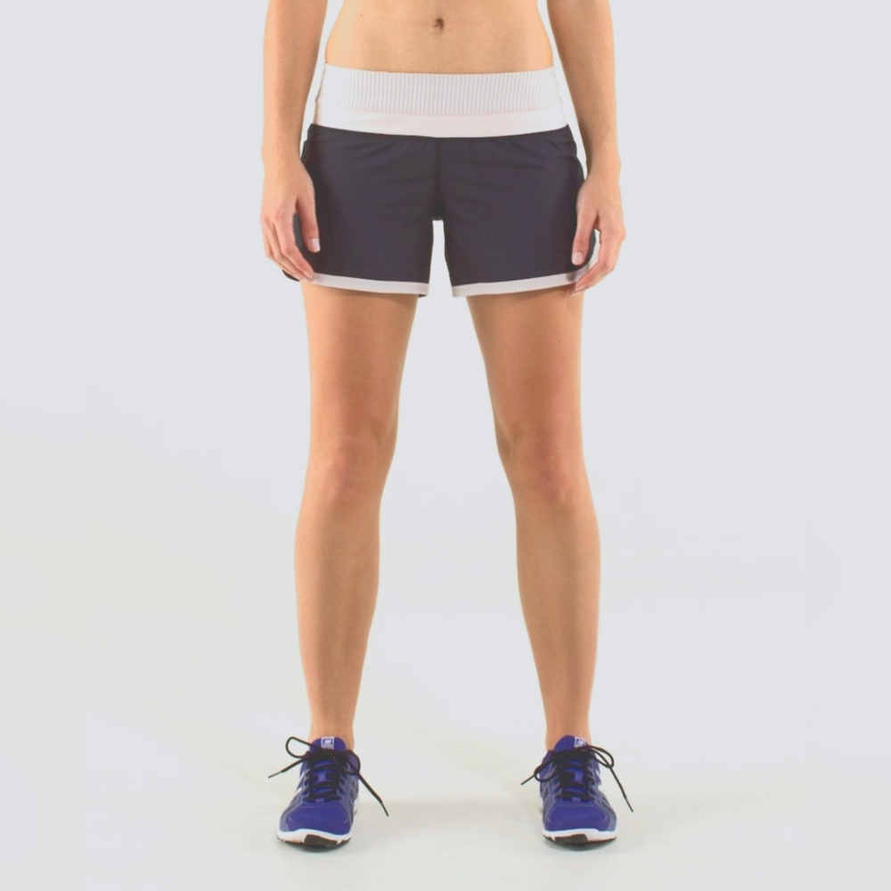 Lululemon Groovy Run Short in Grey And White